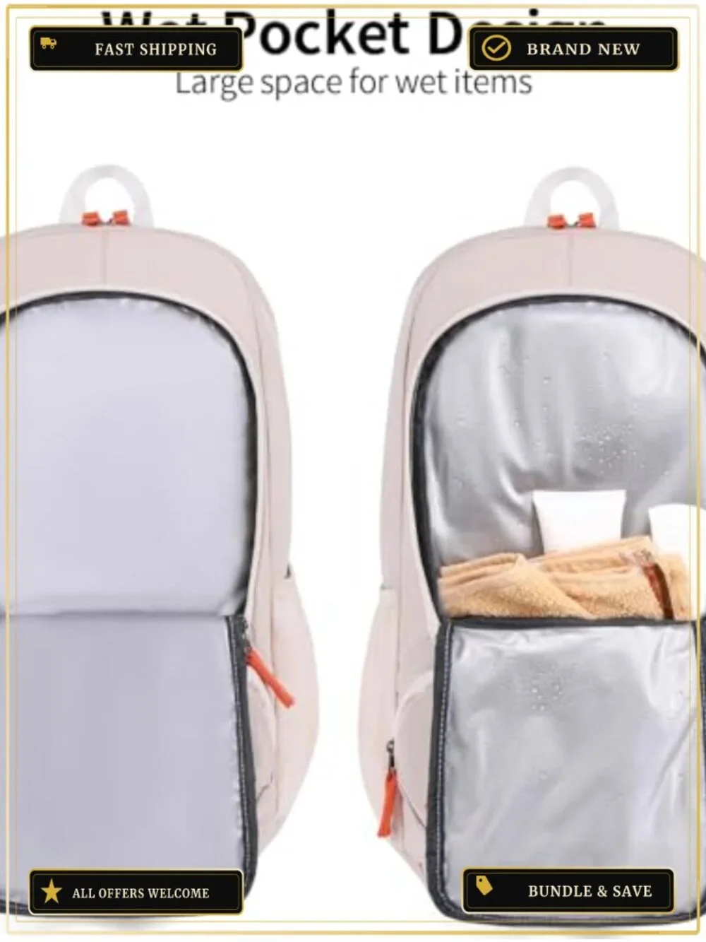 Foldable Waterproof Hiking Daypack 35L Lightweight Travel Backpack Nylon
